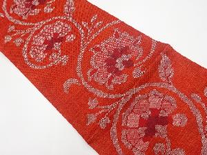 リサイクル　花唐草模様織出し袋帯